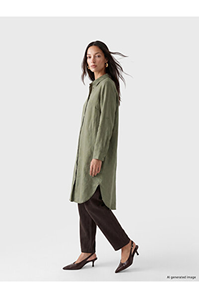 LC Waikiki Oversize 100% Linen Women's Shirt Tunic