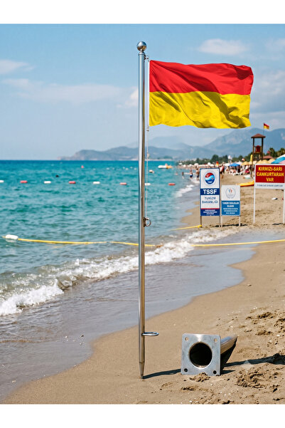 Cousto Cankurtaran bayrak direği Krom 2 metre