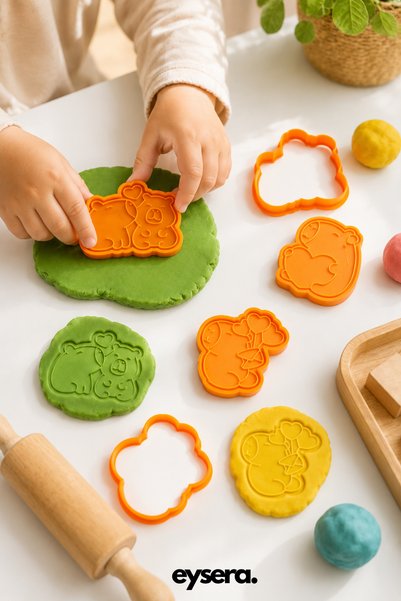eysera Kapibara 3-Piece Cookie Mold Set/Play Dough Mold Set/Dough Shaper
