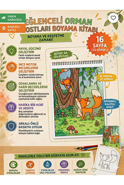 The Monarch Co Fun Animals Educational Children's Coloring and Activity Book ...