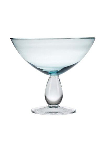 Paşabahçe Footed Serving Plate Turquoise / Green 25 Cm, Stylish Serving Tray