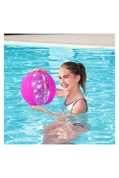 OEM Minge gonflabilă de plajă cu glitter colorat, efect strălucitor, Ø41 cm