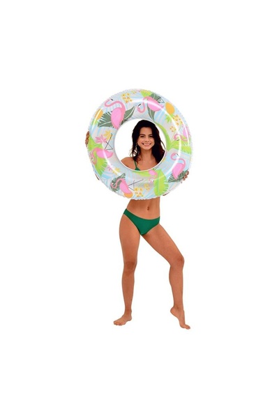 OEM Colac gonflabil Flamingo 90cm, model Flamingo, vesel și colorat
