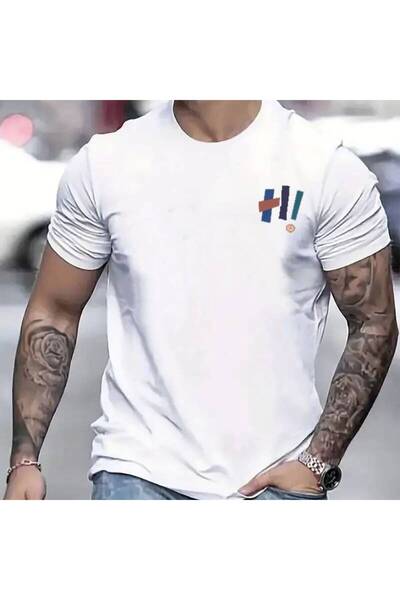 1001 Line Mens TShirt Comfortable Crew Neck Casual ShortSleeves Soft Breathab...