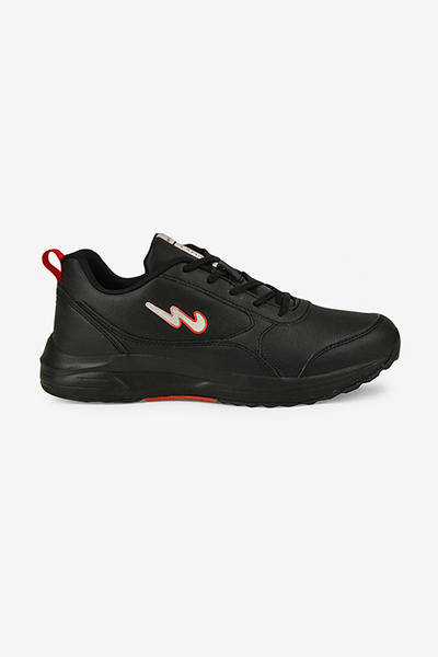 Campus Men COMET Memory Foam Lace-Up Running Shoes-Black