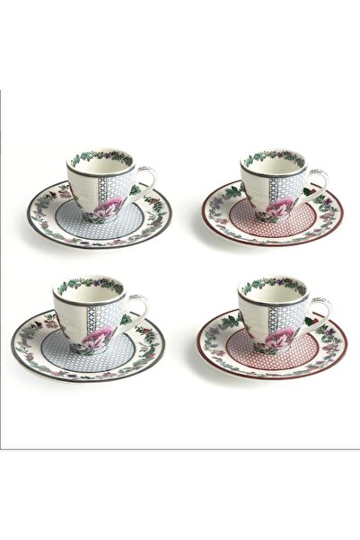 Lucky Art Madeline Bone 4-Piece Coffee Cup Set 100 ml Lyfw 028