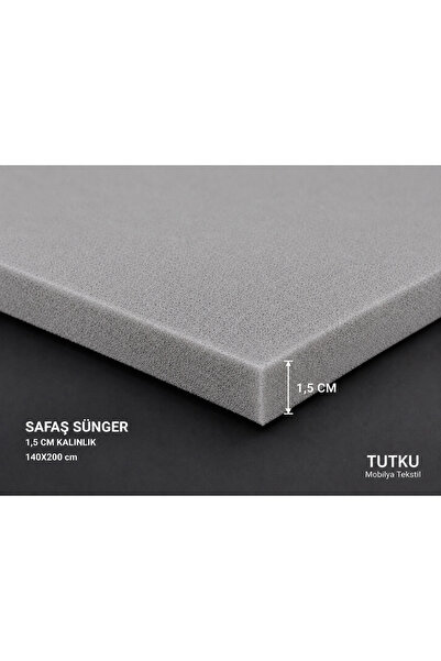 SAFAŞ 1.5 Cm Kalınlık 140x200 22 DNS Gri Sünger