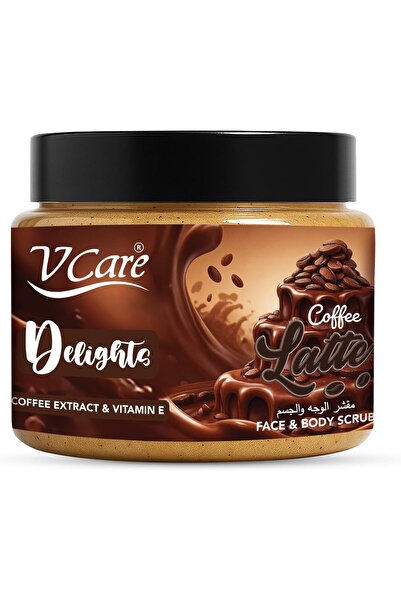 vcare V Care Delight Coffee Latte Face & Body Scrub 500ML - Gentle Exfoliatin...