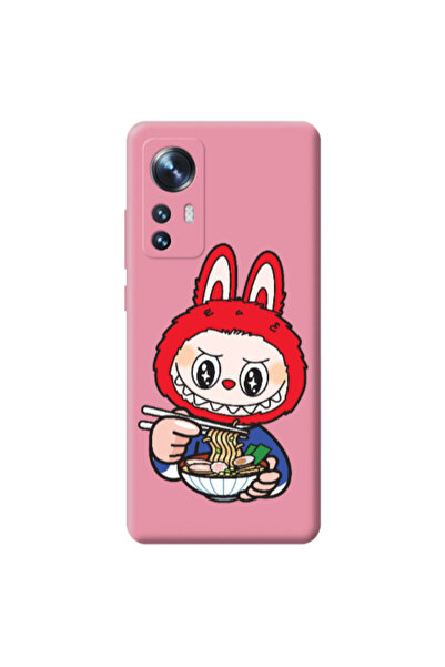 Other Xiaomi Mi 12 Labubu 1 Pink Colored Silicone TPU Θήκη
