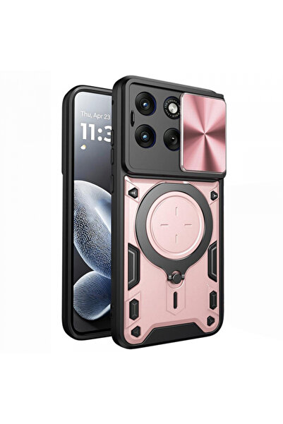 Techsuit Husa pentru Motorola Edge 70 Fusion, Techsuit, CamGuard Pro, Roz Aurie