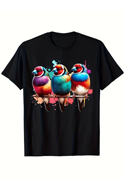 212Wear تي شيرت بتصميم الطيور الكلاسيكي للجنسين، قميص متين بوزن 180 جرام لكل ...