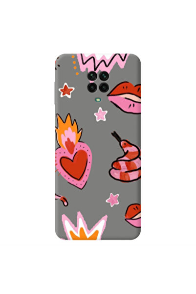 Other Xiaomi Redmi Note 9 Pro Snake heart Grey Colored Silicone TPU Θήκη
