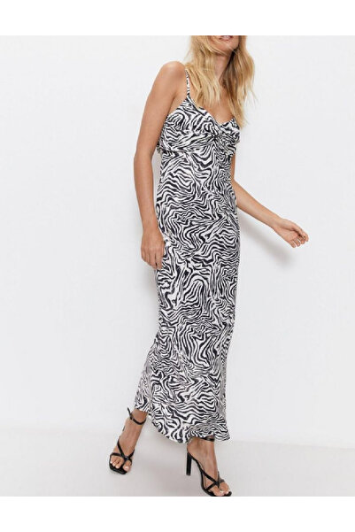 Evendi Rochie lunga, Alb/Negru