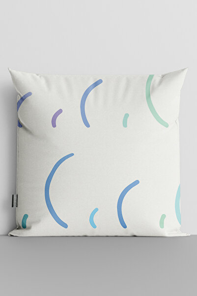 TicaretJet Half Circles Double Sided Digital Printed Pillow Throw Pillow Cove...