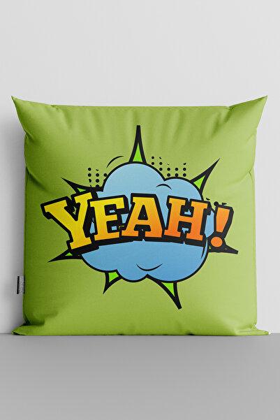 TicaretJet غطاء وسادة مطبوع رقميًا على الوجهين من Popart Yeah - 114