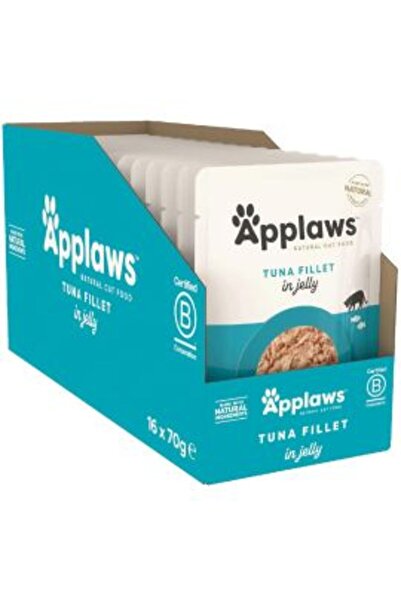Applaws Hrană umedă pentru pisici, File de ton în aspic, 16 x 70 g