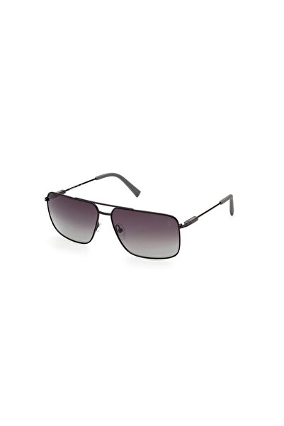 Timberland Matte Black Polarized Metal Male Sunglasses
