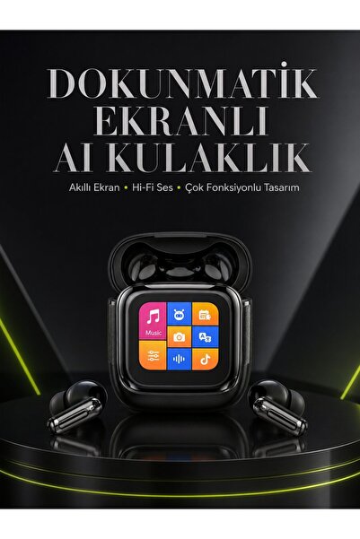 MEKs Yeni Nesil Dokunmatik Ekranlı AI Kablosuz Kulaklık - HEP-6367-9115