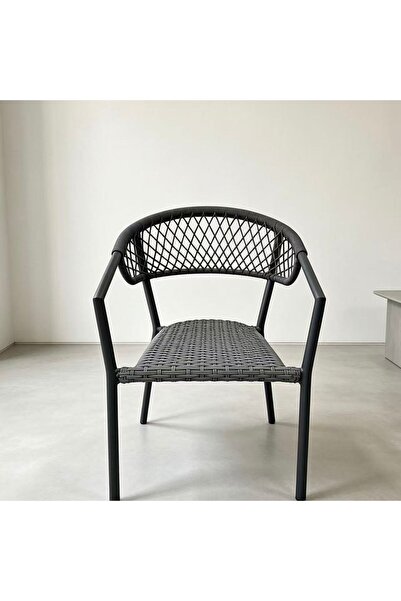 Bleco Hand Woven Rope Aluminum Frame Armrest Leisure Chair