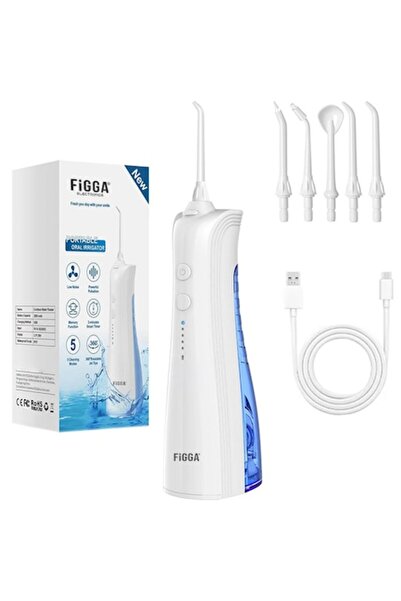 figga Irigator Bucal FiGGA® ORAL F-202, Dus bucal portabil, Reincarcabil USB-...