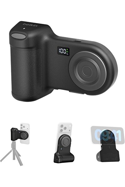 Belkin مقبض كاميرا Stage PowerGrip، شاحن لاسلكي مغناطيسي بسعة 9300 مللي أمبير...