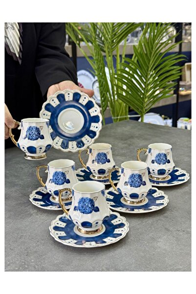 Doğudeko Queen Victoria Hand Painted 6-Piece Cup Set