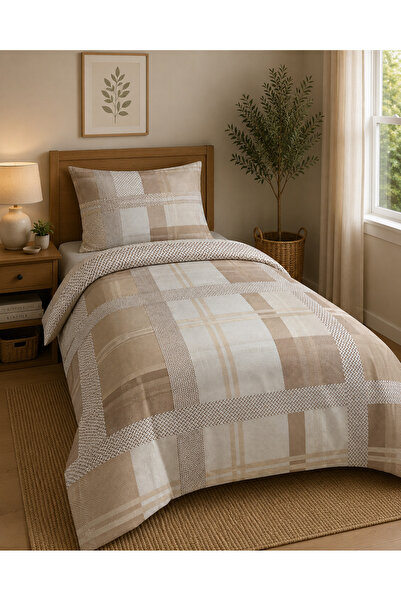 Pamuva Single Duvet Cover Set 100% Cotton 160X220 |   Elastic Sheet 100X200
