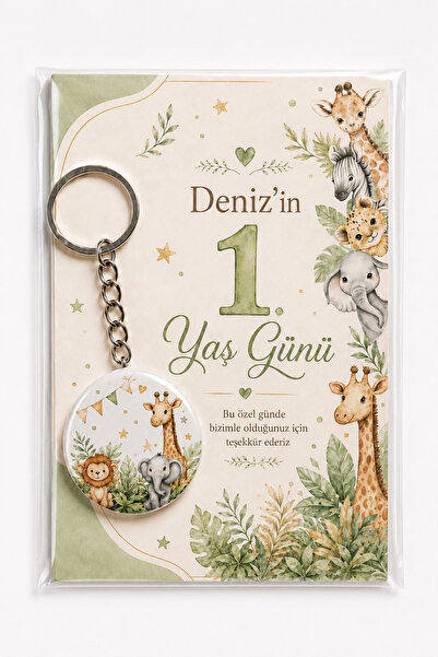 Punky Store Kişiye Özel Kartlı Açacaklı Anahtarlık Bebek Doğum Günü Mevlit Ha...