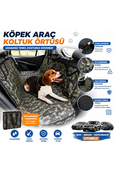 bgvibe Köpek Araba Koltuk Örtüsü Kedi Hamak Su/Sıvı Geçirmez Araç Oto Seyahat...