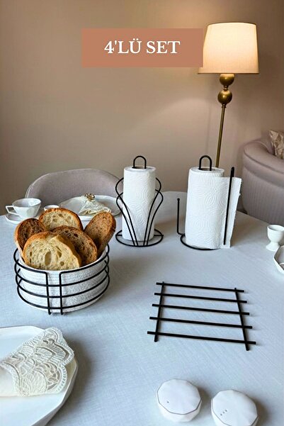 Edora Home Σετ 4 τεμαχίων Μαύρη θήκη χαρτοπετσετών σε σχήμα κύκνου, Όρθια θήκ...