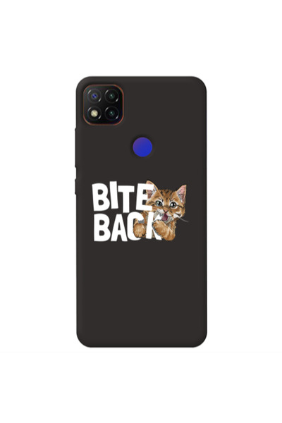 Other Xiaomi Redmi 9c bitte back cat Black Colored Silicone TPU Θήκη