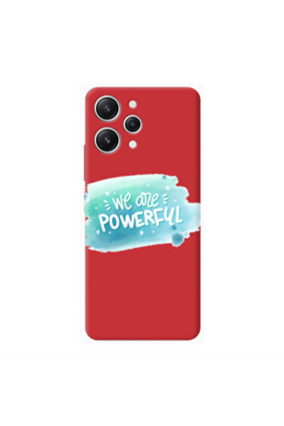 Other Xiaomi Redmi 12 We are Powerful Red Colored Silicone TPU Θήκη