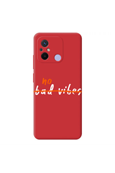 Other Xiaomi Redmi 12C No bad vibes 2 Red Colored Silicone TPU Θήκη