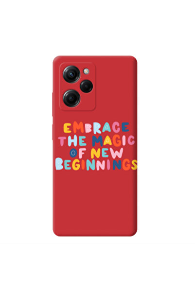 Other Xiaomi Poco X5 Pro Embrace Red Colored Silicone TPU Θήκη