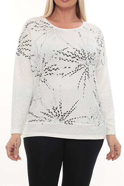QRUVAZE Plus Size Crew Neck