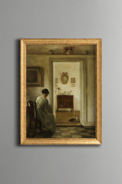 epiqart القطط التي تشرب الحليب - لوحة بنمط عتيق - نموذج نحيف