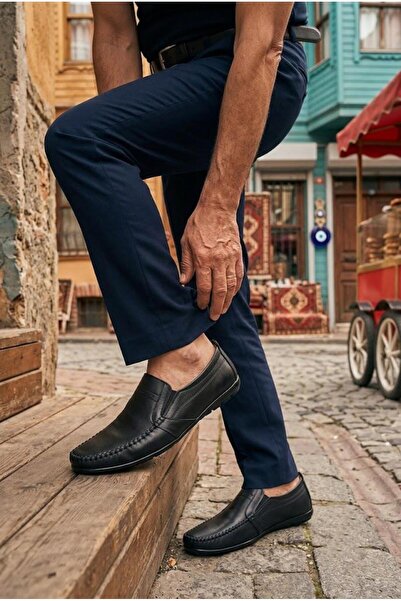 Mehmet Mete 57096 Anatomical Soft Flexible Comfortable Genuine Leather Men's ...