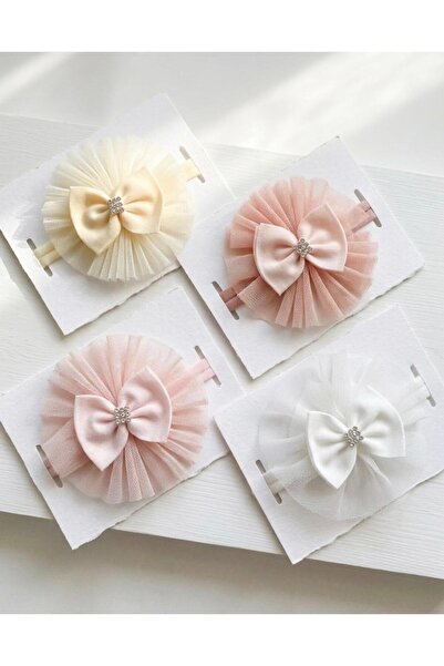Bebila Baby Baby Girl Bandana Set of 4 Elasticized Mevlütlük Photo Shoot