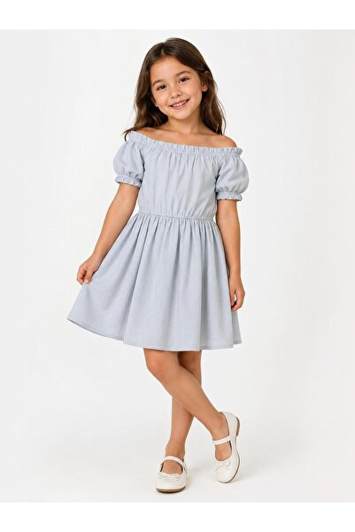 ARDENİM Short Sleeve Cotton Linen Look Dress