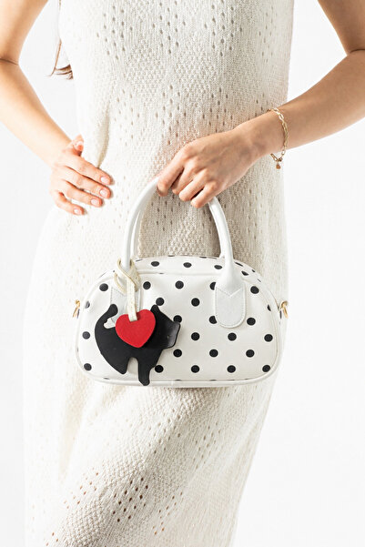 cocy-col Clove Model Cat and Heart Charmli White Polka Dot Women's Hand and S...