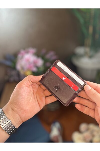 LORİS POLO Haikiki Unisex Leather Slim Card Holder