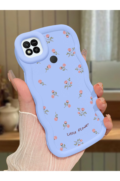 PATTERNOVA Redmi 9C/10A Uyumlu Düz renk basit küçük çiçek kılıf, tam koruma k...