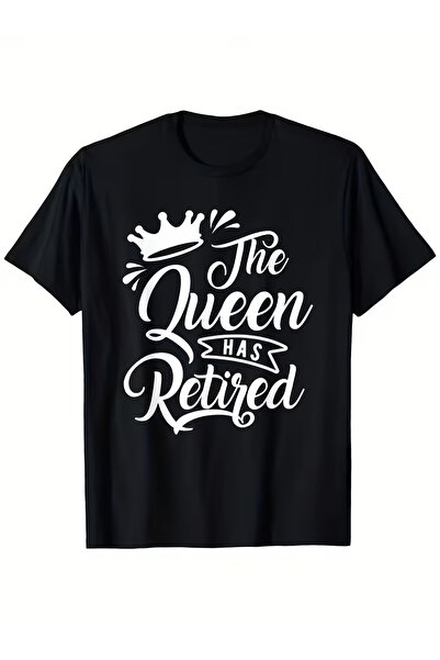 23 nisan تي شيرت مطبوع عليه نصًا من Crown Queen Retirement، أنيق وفريد ​​من ن...