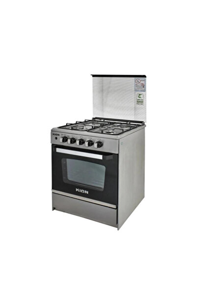 Kion Gas Oven 55*55 cm, 4 burners, full safety, silver - KFS555B-1