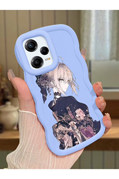 Hontinga Redmi Note 12 Pro 5G Uyumlu Kılıf kamera koruyucu Mavi Silikon Coupl...