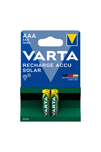 Varta Επαναφορτιζόμενες Μπαταρίες Accu Solar AAA Ni-MH 550 mAh 1.2 V (2 τεμάχια)
