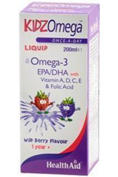Health Aid Kidz Omega 3 (EPA/DHA) Σιρόπι για Παιδιά με γεύση Βατόμουρο, 200ml