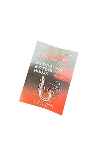 FeederX Cârlige FX113, acoperite cu teflon, set de 10 bucăți, Mărimea 12