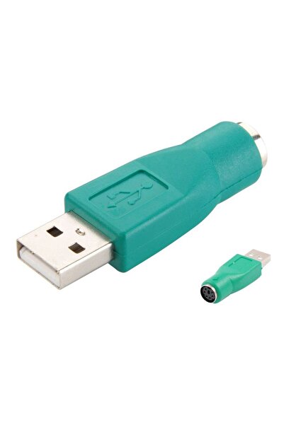 POWERTECH αντάπτορας USB 2.0 αρσενικό σε PS2 θηλυκό CAB-U020, πράσινος