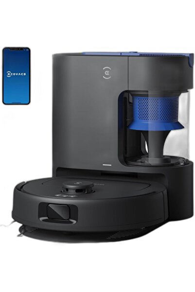 Ecovacs مكنسة كهربائية روبوتية DEEBOT N20e Plus مع محطة تفريغ ذاتي، قوة شفط 1...